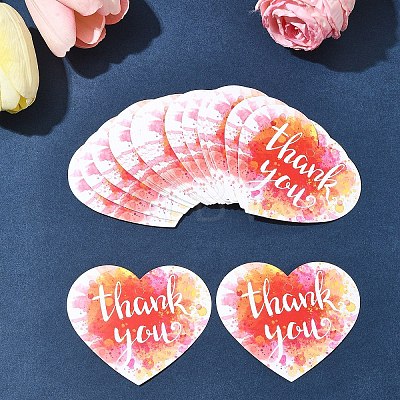 Coated Paper Thank You Greeting Card DIY-FS0007-76D-1