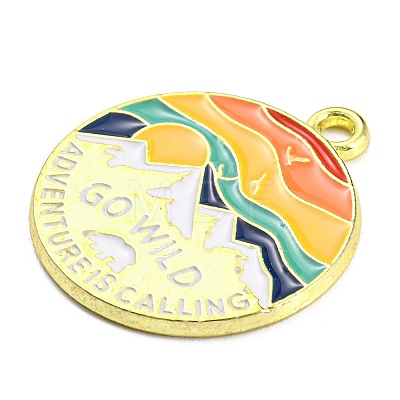 Alloy Enamel Pendants ENAM-M217-03B-G-1