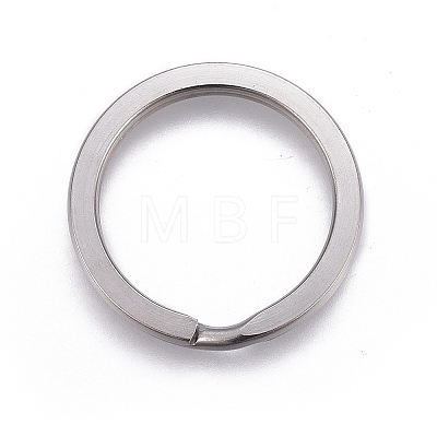 304 Stainless Steel Split Key Ring Clasps STAS-L226-007E-1