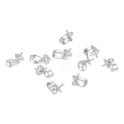 Rhodium Plated Sterling Silver Bails X-H362-2P-1