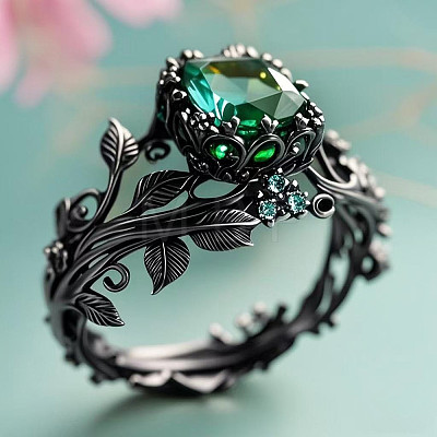Zinc Alloy & Rhinestone Finger Rings FS-WG73E81-10-1