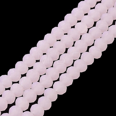 Imitation Jade Solid Color Glass Beads Strands EGLA-A034-J4mm-MD02-1