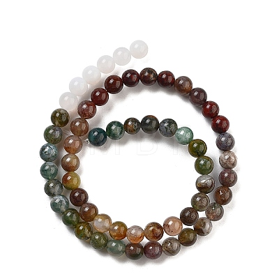 Natural Grey Agate and Indian Agate Beads Strands G-B095-A05-03-1