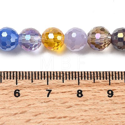 Electroplate Glass Beads Strands EGLA-D300-06-8mm-01-1
