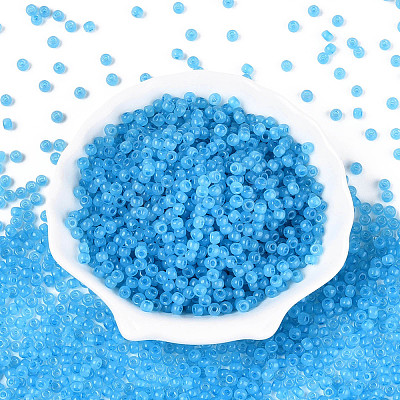 6/0 Transparent Inside Colours Glass Seed Beads SEED-N008-08F-1