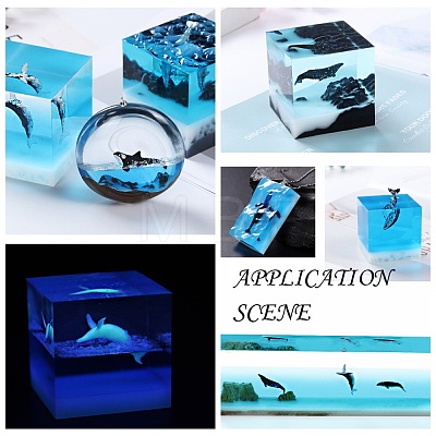 Whale Shaped Plastic Decorations DIY-F066-14-1