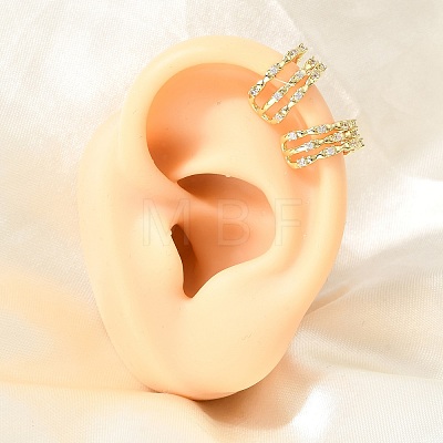 Brass Micro Pave Cubic Zirconia Cuff Earrings for Women CU-CBAE7DF-17G-1