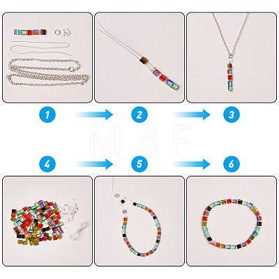  240Pcs 6 Colors 2-Hole Glass Seed Beads SEED-NB0001-24-1