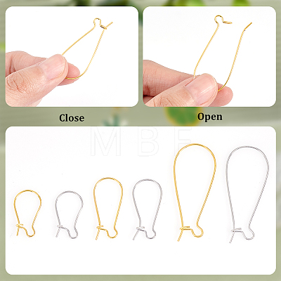 480Pcs 6 Style Iron Hoop Earring Findings IFIN-CA0001-59-1