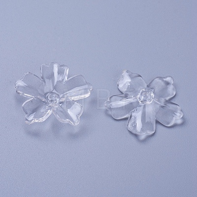 Flower Acrylic Beads PL670Y-1-1