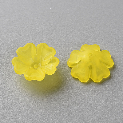 Transparent Frosted Acrylic Bead Caps MACR-S371-04A-717-1