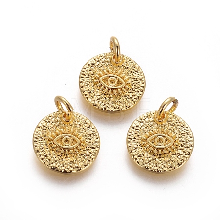 Brass Rough Surface Charms X-KK-I656-04G-1