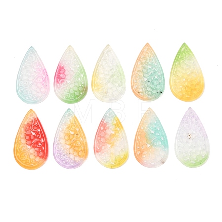 Dyed Natural Quartz Carved Pendants GG-CBA0022-05-1