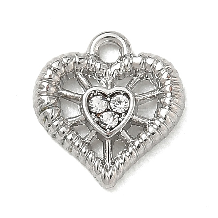 Alloy with Crystal Rhinestone Charms AL-CBA7C55-01P-1