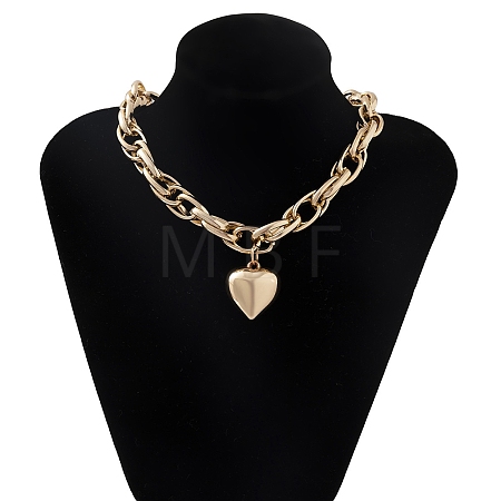 Heart Pendant Necklace NJEW-K261-03G-1