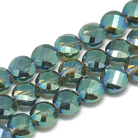 Electroplate Glass Beads Strands EGLA-Q098-A09-1