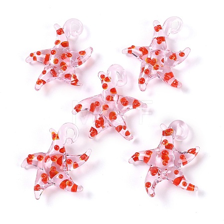 Handmade Lampwork Pendants LAMP-C015-02B-1