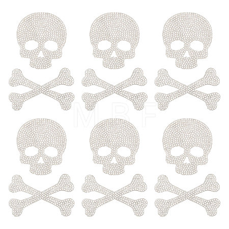 6 Sets Skull & Bone Hotfix Rhinestone FIND-PH0038-54-1