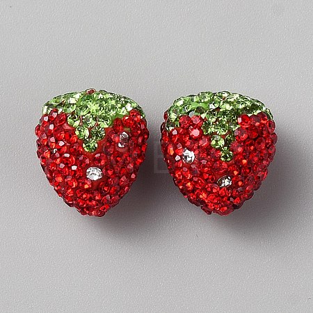 Handmade Polymer Clay Rhinestone Beads CLAY-WH0021-003-1