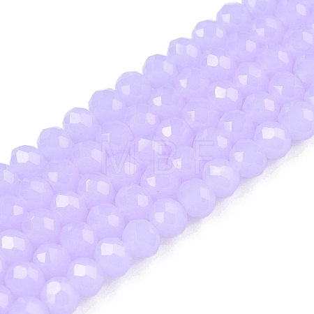 Imitation Jade Glass Beads Strands X-GLAA-T023-4mm-C01-1