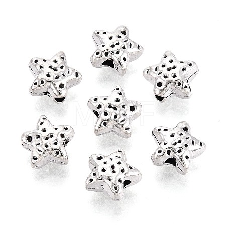 Textured Tibetan Style Alloy Beads PALLOY-N187-10AS-1