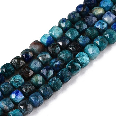Natural Chrysocolla and Lapis Lazuli Beads Strands G-N342-116-1