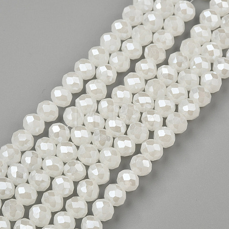 Electroplate Glass Beads Strands EGLA-A034-J6mm-A01-1