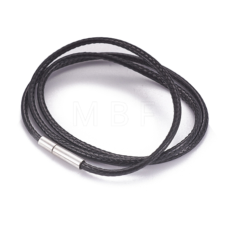 Waxed Cord Necklace Making MAK-L019-02B-1