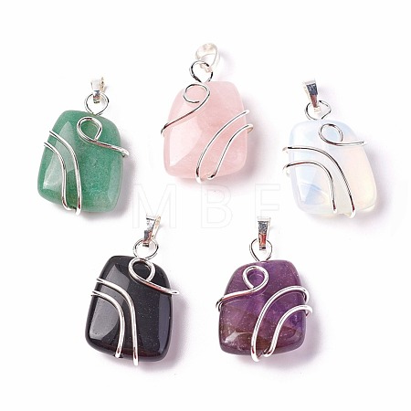 Natural & Synthetic Mixed Stone Pendants G-I220-D-1