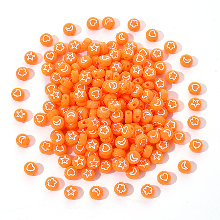 Opaque Acrylic Beads MACR-YW0001-18D-1