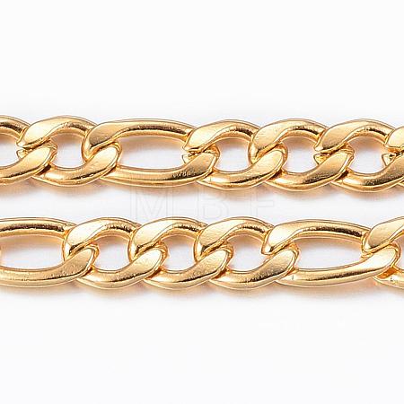 Ion Plating(IP) 304 Stainless Steel Figaro Chains CHS-H009-32G-1