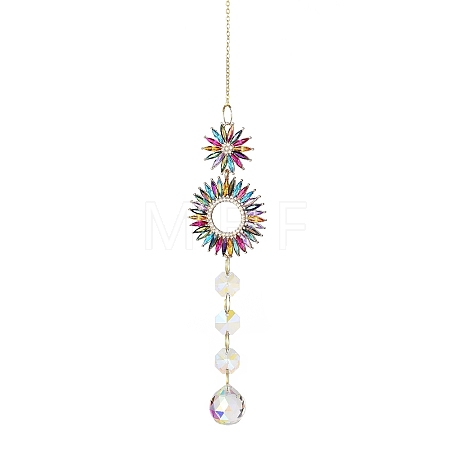 Alloy Rhinestone Hanging Ornaments HJEW-E012-02G-03-1