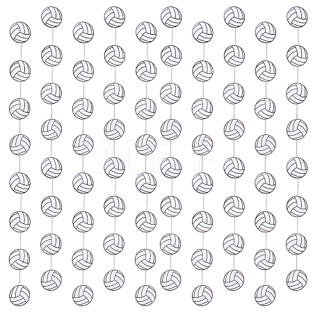 Paper Volleyball Hanging Banners AJEW-WH0752-629-1