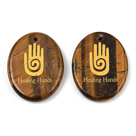 Natural Tiger Eye Pendants GG-CBA2BD6-02H-1