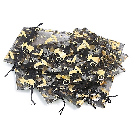 Rectangle Organza Drawstring Bags PW-WGC1EE9-01-1