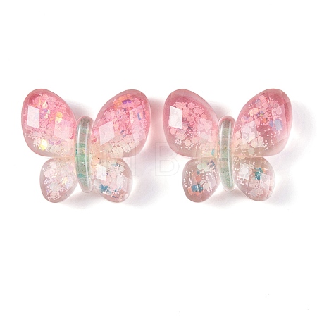 Transparent Epoxy Resin Butterfly Decoden Cabochons CRES-M034-02E-1