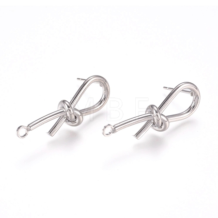 Brass Stud Earring Findings X-KK-L198-010P-1