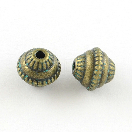 Bicone Zinc Alloy Beads X-PALLOY-R065-193-LF-1