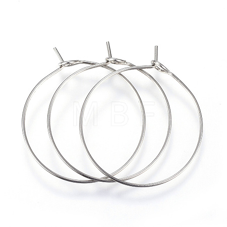 316L Surgical Stainless Steel Hoop Earring Findings STAS-G130-03P-1