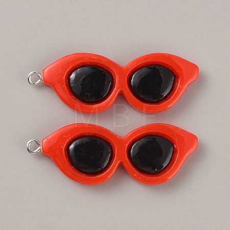 Opaque Resin Pendants RESI-WH0026-89D-1