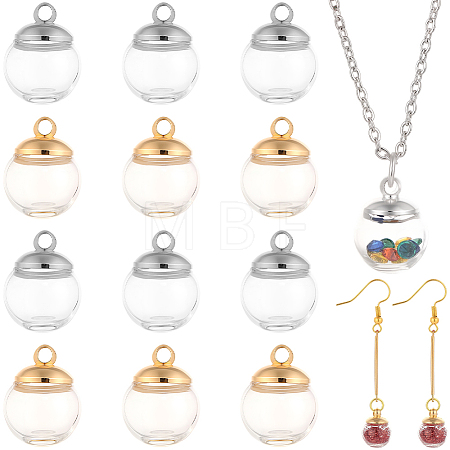 60Pcs Round Mechanized One Hole Blown Glass Globe Ball Bottles BLOW-PA0001-03A-1