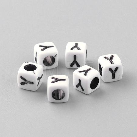 Opaque Acrylic Beads SACR-Q188-02Y-1