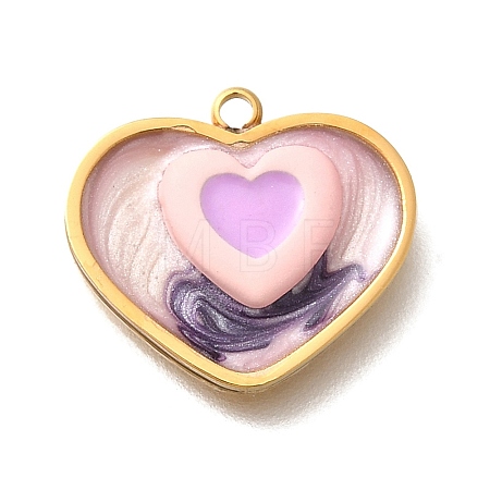 Brass Enamel Pendants LS-STAS-Q347-01G-B-1-1