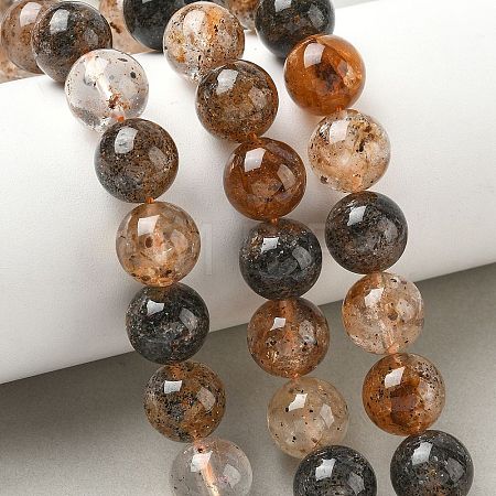 Natural Herkimer Diamond Beads Strands G-Z115-C01-12mm-1