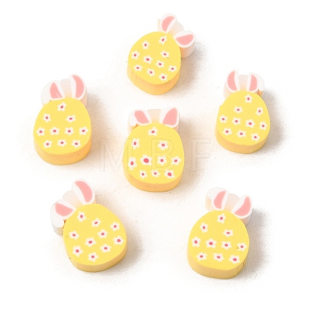 Easter Handmade Polymer Clay Beads CLAY-A006-01G-1