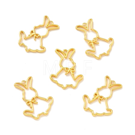 Alloy Open Back Bezel Pendants FIND-E030-01G-1