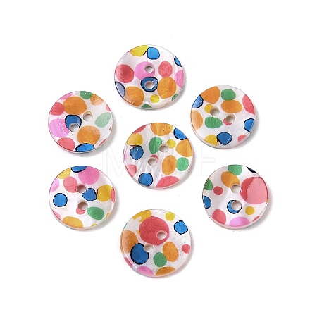 2-Hole Freshwater Shell Buttons SHEL-A004-01F-1