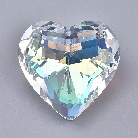K9 Glass Rhinestone Pendants X-GLAA-Q087-06-1