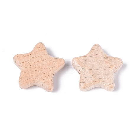 Natural Beech Wood Beads WOOD-Q001-05-1