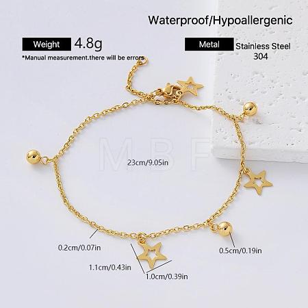 Vintage 304 Stainless Steel Charm Bracelets for Women MO5026-6-1